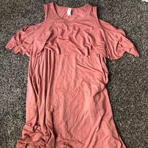 Mauve Pink off shoulder swing dress! NWOT